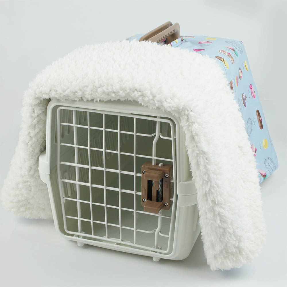 あったか3WAY キャリーカバーブランケット マカロンブルー <マルチ幅> Sサイズ(トグルボタン無し)