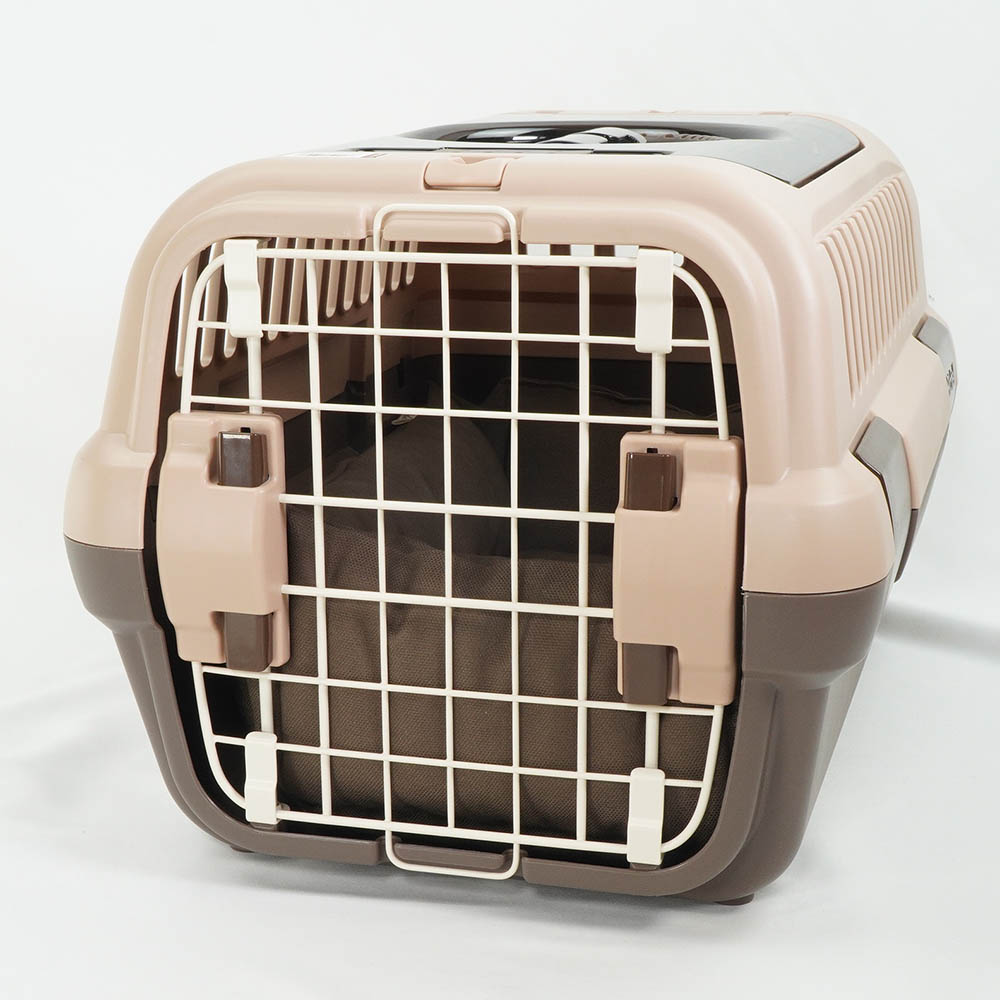 カミカミ大好きちゃん用 8号帆布生地 キャリークッションベッド/クレートクッション ココア Sサイズ