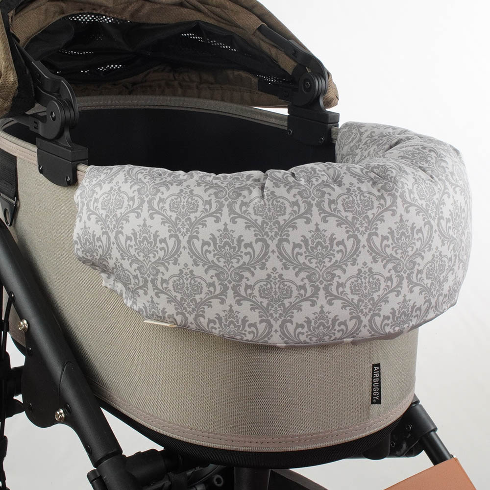 【500円OFF】DOME3レギュラー/ラージ用クッションセット ぷくぷくあごのせクッション＋あごのせ縁無しクッション Mサイズ ダマスクモロッカン グレー