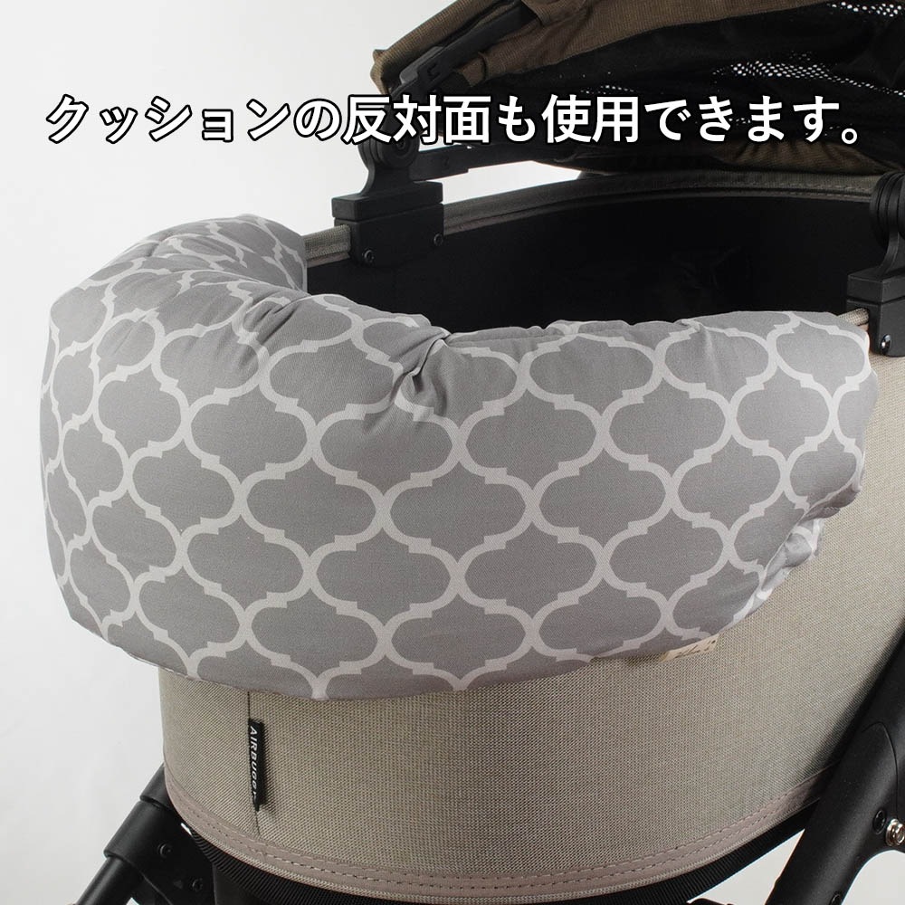 【500円OFF】DOME3レギュラー/ラージ用クッションセット ぷくぷくあごのせクッション＋あごのせ縁無しクッション Mサイズ ダマスクモロッカン グレー