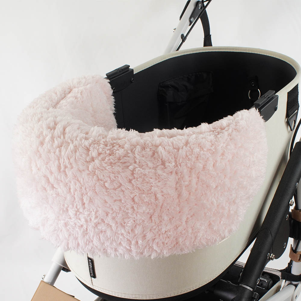 【500円OFF】DOME3ラージ以上用クッションセット ぷくぷく あごのせクッション＋縁無しクッションベッド Lサイズ マカロンシャービーピンクファー