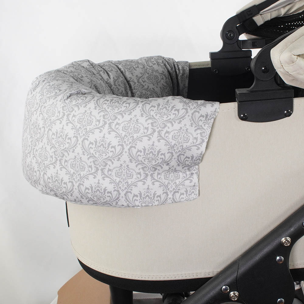 夏用 ペットカート ぷくぷく あごのせクッション iCOLD 接触冷感 ダマスク グレー