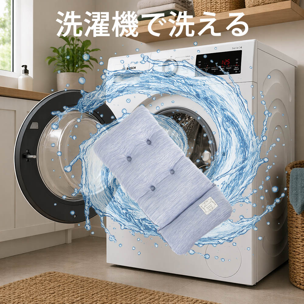 Helen's Via 接触冷感 ひんやり 夏用 犬用ベッド あごのせ クレートクッション Sサイズ ブルー 洗える クレートマット
