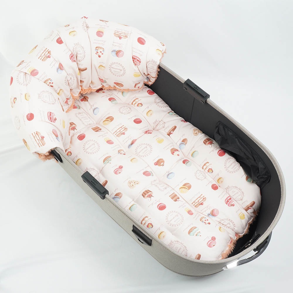 【500円OFF】DOME3ラージ以上用クッションセット ぷくぷく あごのせクッション＋縁無しクッションベッド Lサイズ マカロンピンクファーコーラル