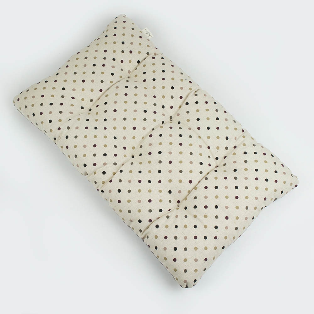 縁無しクッションベッド/クレートクッション マカロンチョコドット Mサイズ