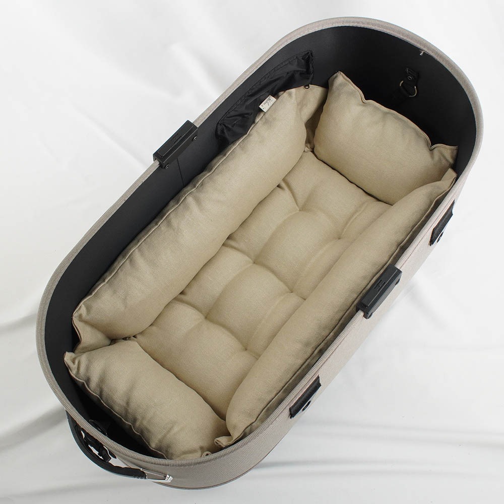 【500円OFF】DOME3ラージ用クッションセット ぷくぷく あごのせクッション＋キャリークッションベッド Mサイズ 高品質な厚めのリネン素材 リトアニアリネン（両面リネン）