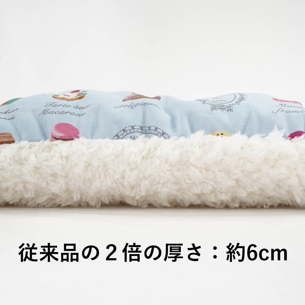 【500円OFF】DOME3ラージ以上用クッションセット ぷくぷく あごのせクッション＋縁無しクッションベッド Lサイズ マカロンブルーファー