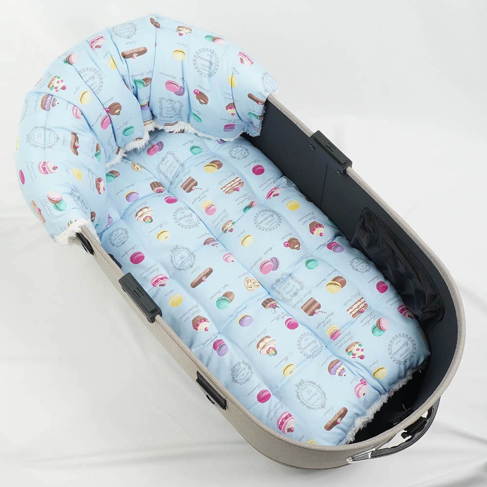 【500円OFF】DOME3ラージ以上用クッションセット ぷくぷく あごのせクッション＋縁無しクッションベッド Lサイズ マカロンブルーファー