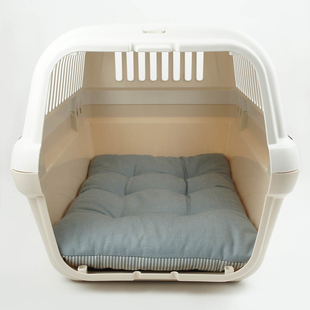 縁無しクッションベッド/クレートクッション 10オンスヒッコリーデニムサックス Mサイズ