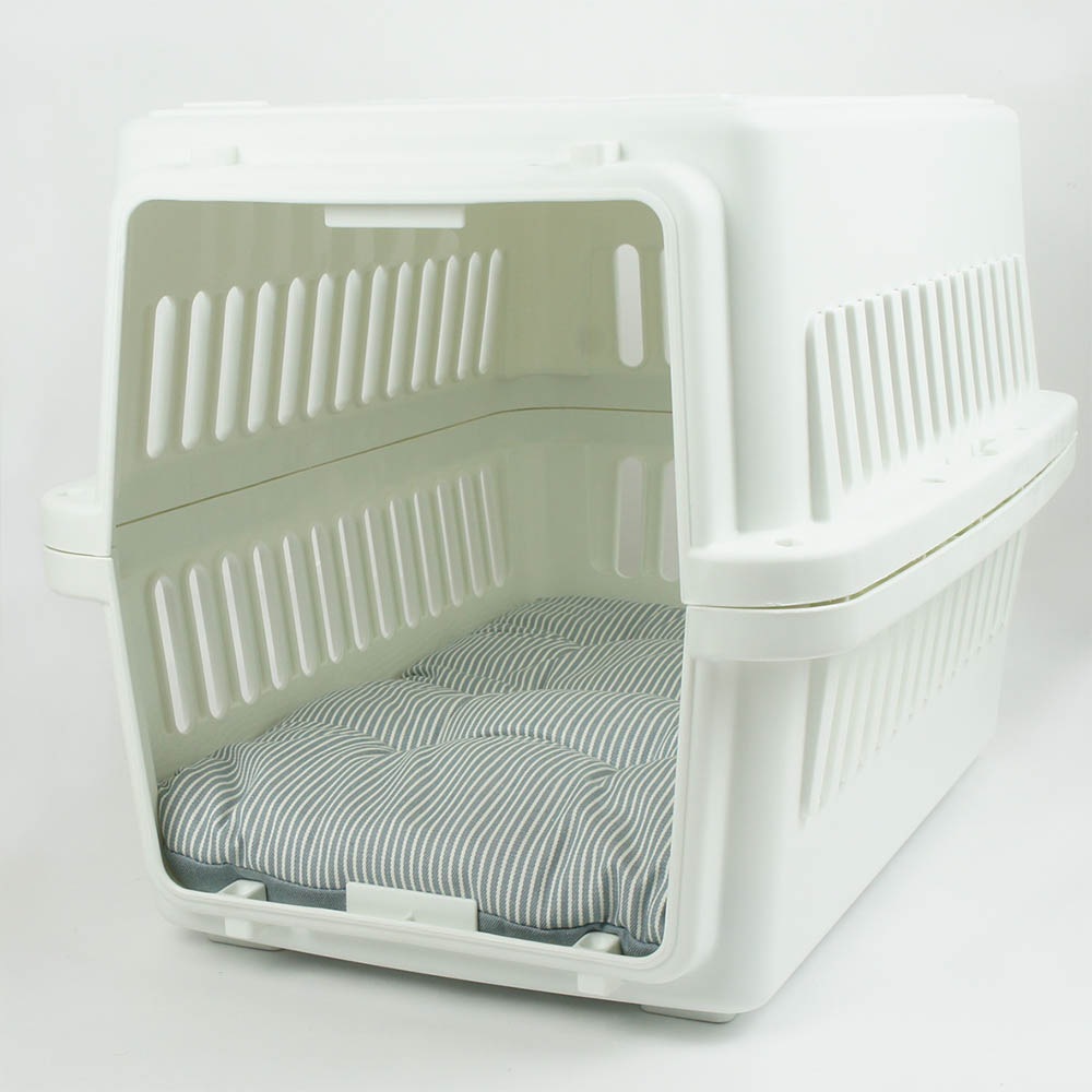 縁無しクッションベッド/クレートクッション 10オンスヒッコリーデニムサックス Mサイズ