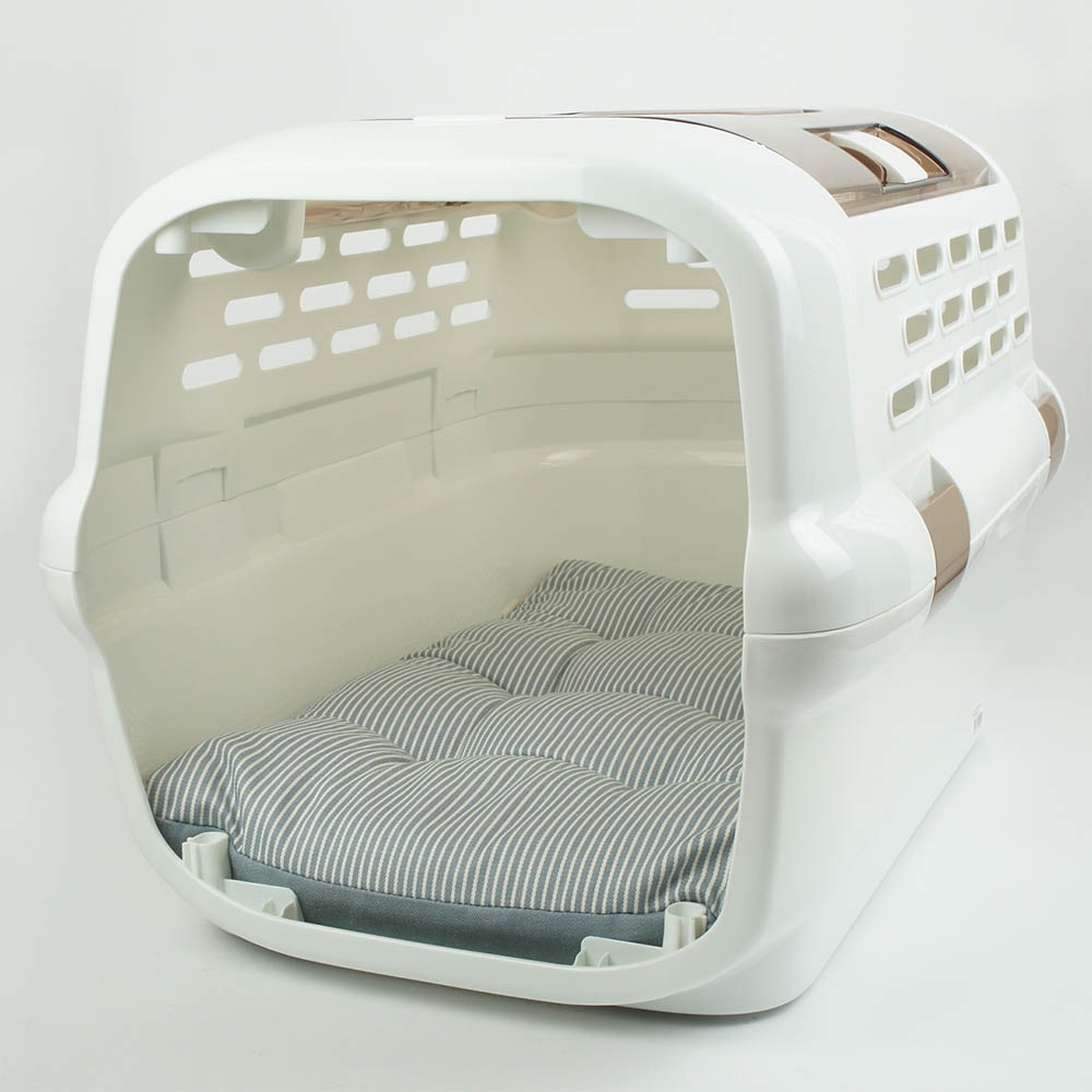 縁無しクッションベッド/クレートクッション 10オンスヒッコリーデニムサックス Mサイズ