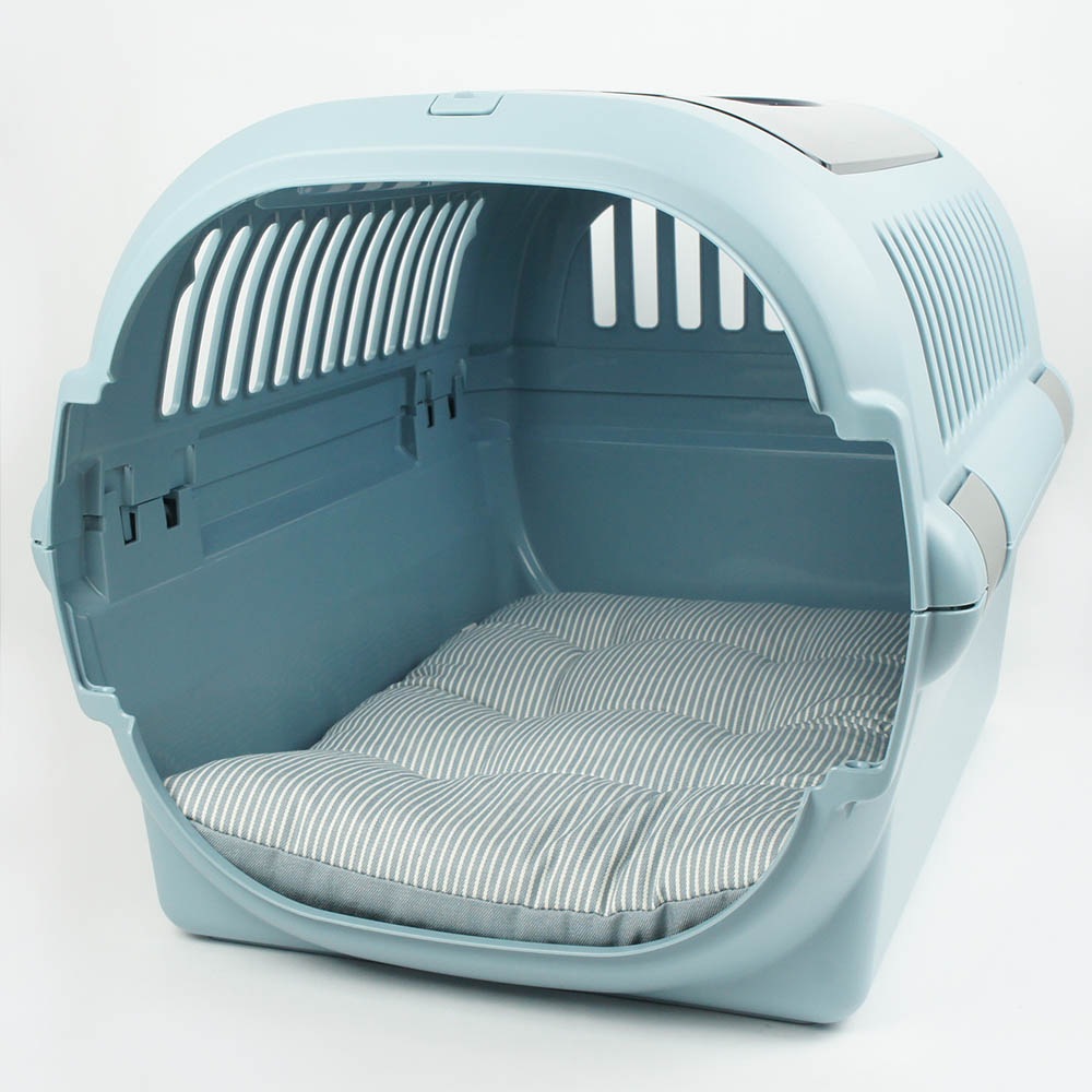 縁無しクッションベッド/クレートクッション 10オンスヒッコリーデニムサックス Mサイズ