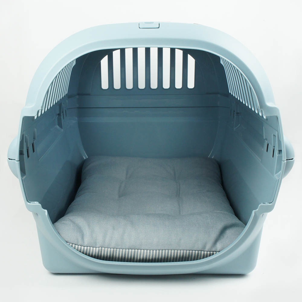 縁無しクッションベッド/クレートクッション 10オンスヒッコリーデニムサックス Mサイズ