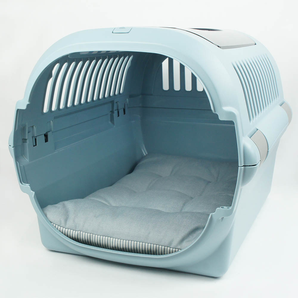 縁無しクッションベッド/クレートクッション 10オンスヒッコリーデニムサックス Mサイズ