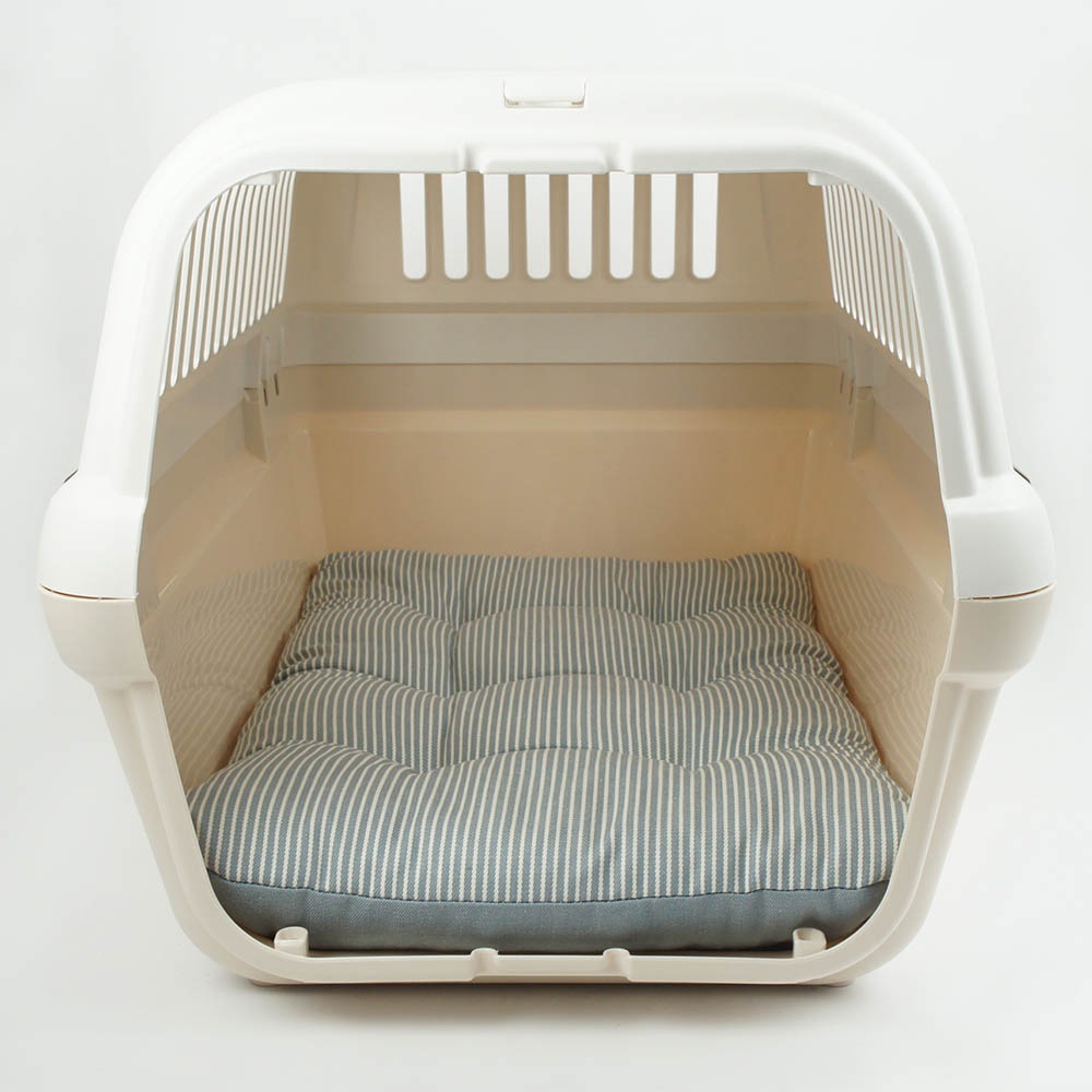 縁無しクッションベッド/クレートクッション 10オンスヒッコリーデニムサックス Mサイズ