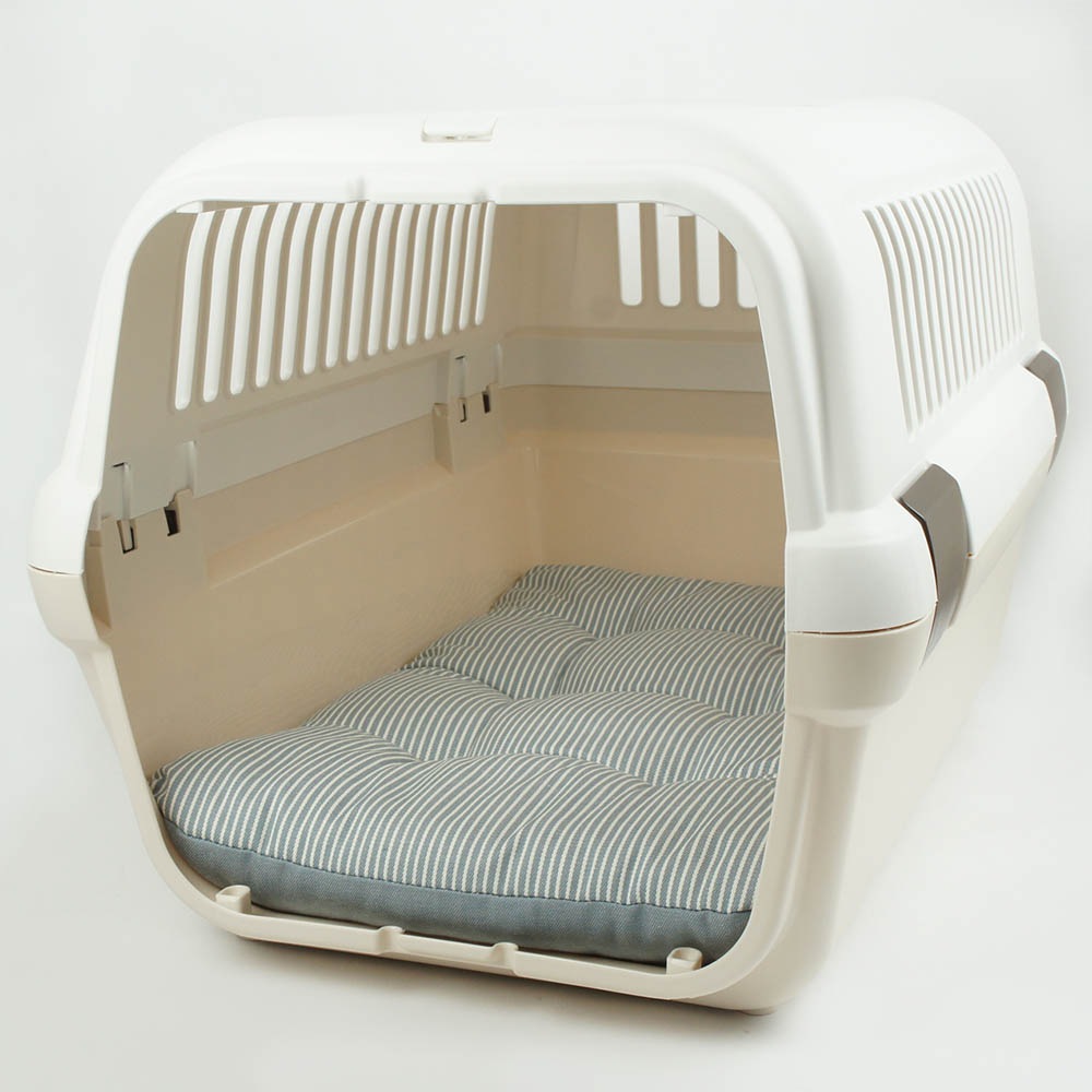 縁無しクッションベッド/クレートクッション 10オンスヒッコリーデニムサックス Mサイズ