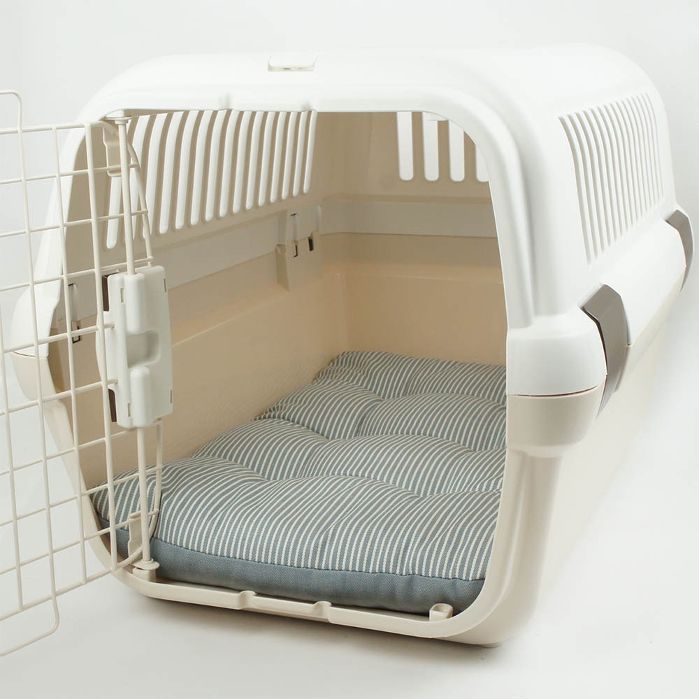 縁無しクッションベッド/クレートクッション 10オンスヒッコリーデニムサックス Mサイズ