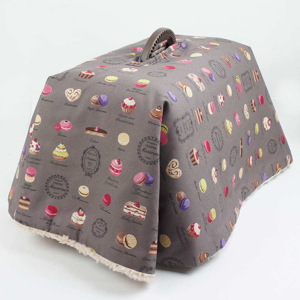あったか3WAY キャリーカバーブランケット マカロンチョコ <マルチ幅> Sサイズ(トグルボタン無し)