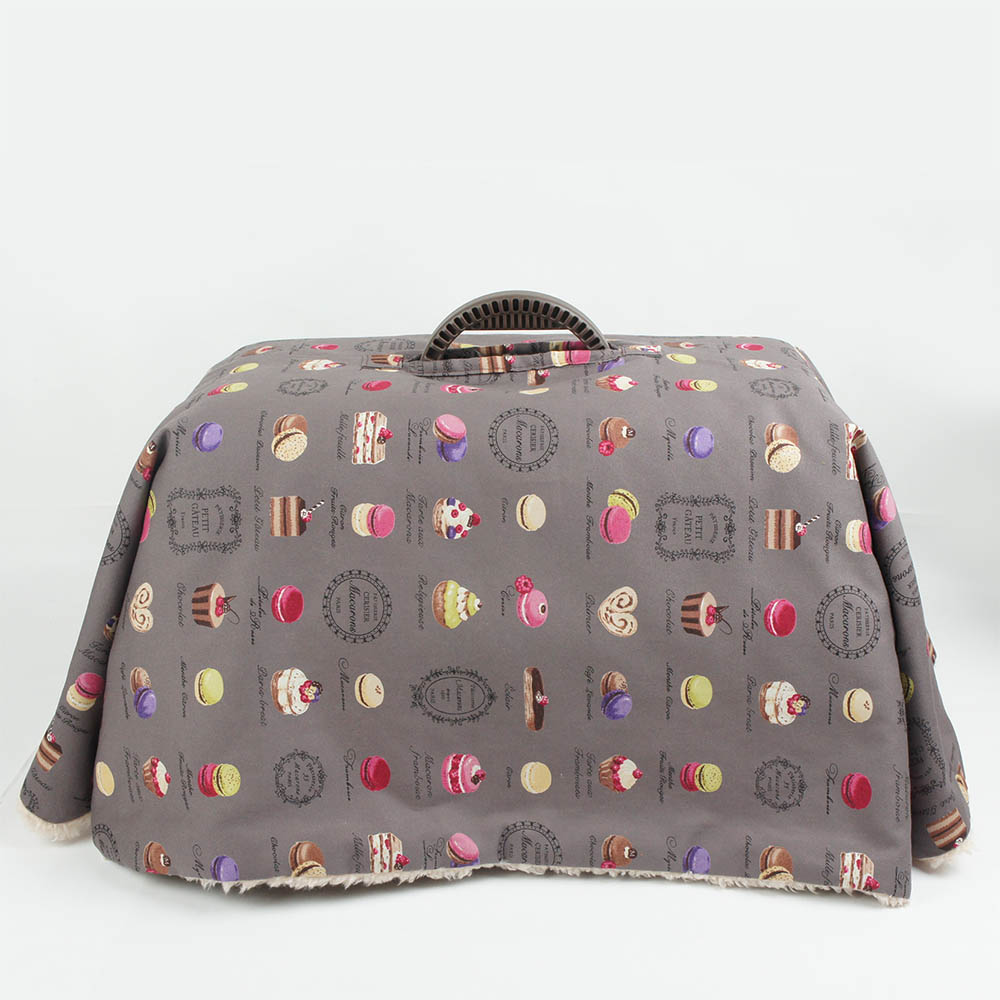 あったか3WAY キャリーカバーブランケット マカロンチョコ <マルチ幅> Sサイズ(トグルボタン無し)