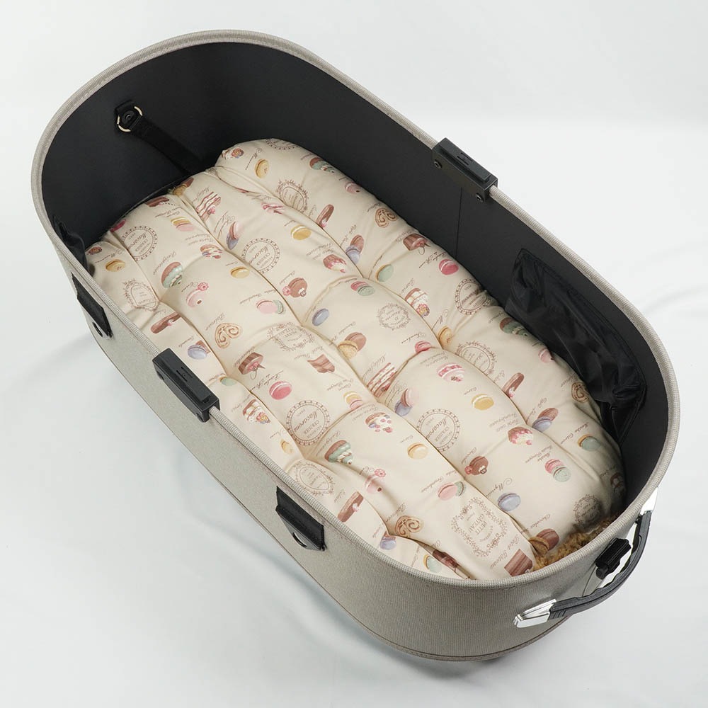【500円OFF】DOME3ラージ以上用クッションセット ぷくぷく あごのせクッション+縁無しクッションベッド Lサイズ マカロンベージュファーキャメル