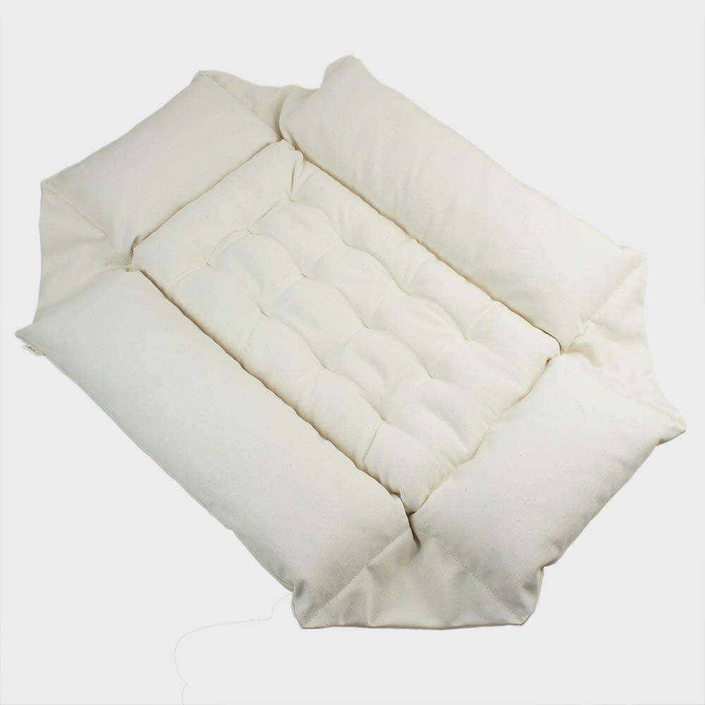 カミカミ大好きちゃん用 ８号帆布生地 キャリークッションベッド/クレートクッション 生成（両面帆布） Ｌサイズ