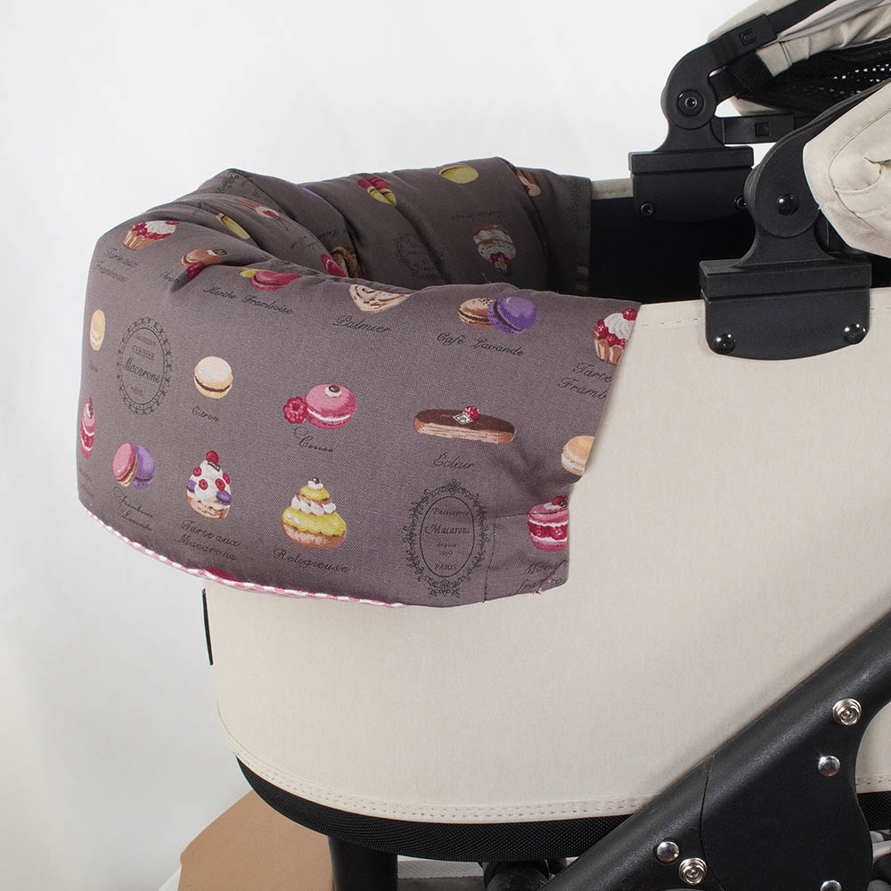 夏用 ペットカート ぷくぷく あごのせクッション iCOLD 接触冷感 マカロンチョコ