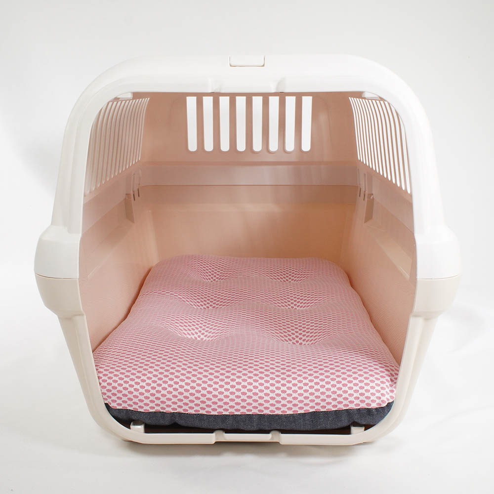 夏用縁無しクッションベッド iCOLD 接触冷感 10オンスデニムネイビー Mサイズ