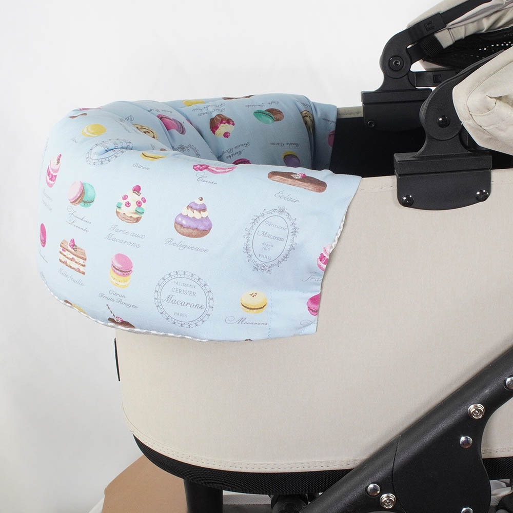 夏用 ペットカート ぷくぷく あごのせクッション iCOLD 接触冷感 マカロン ブルー