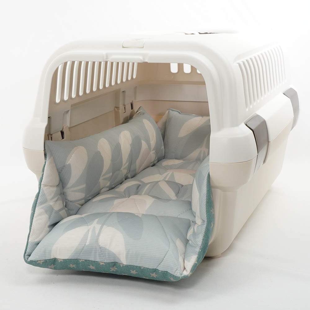 【500円OFF】DOME3レギュラー用クッションセット 夏用ぷくぷく あごのせクッション+夏用キャリークッションベッド Sサイズ 接触冷感 マーベラスクール リーフグリーン
