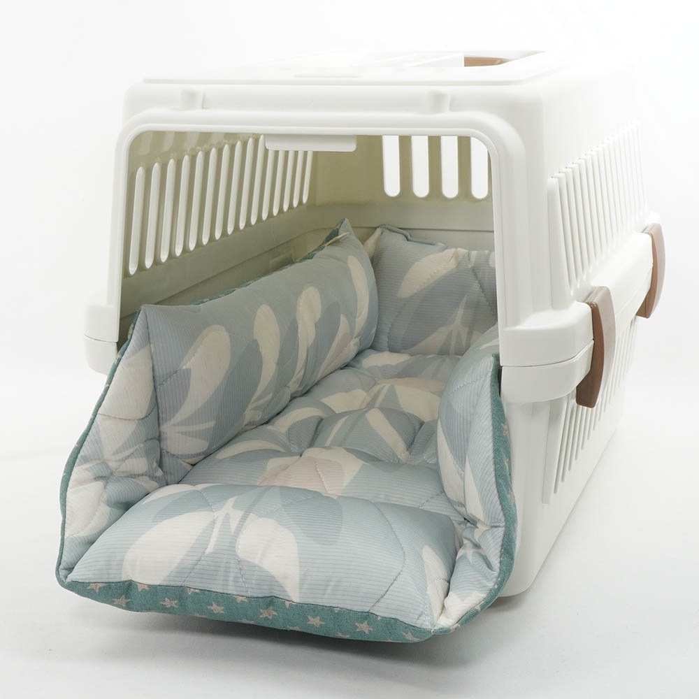 【500円OFF】DOME3レギュラー用クッションセット 夏用ぷくぷく あごのせクッション+夏用キャリークッションベッド Sサイズ 接触冷感 マーベラスクール リーフグリーン