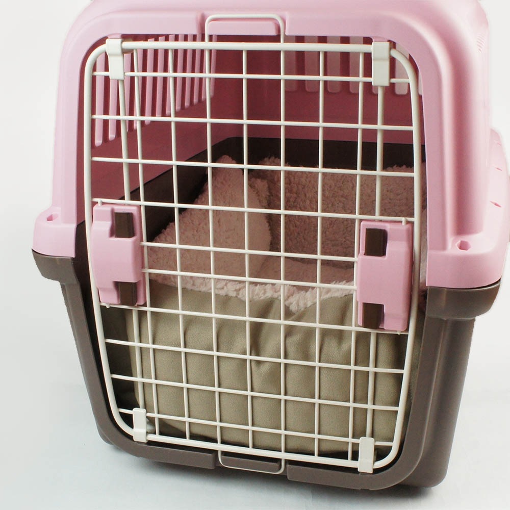 カミカミ大好きちゃん用 8号帆布生地 キャリークッションベッド/クレートクッション モカファー Lサイズ