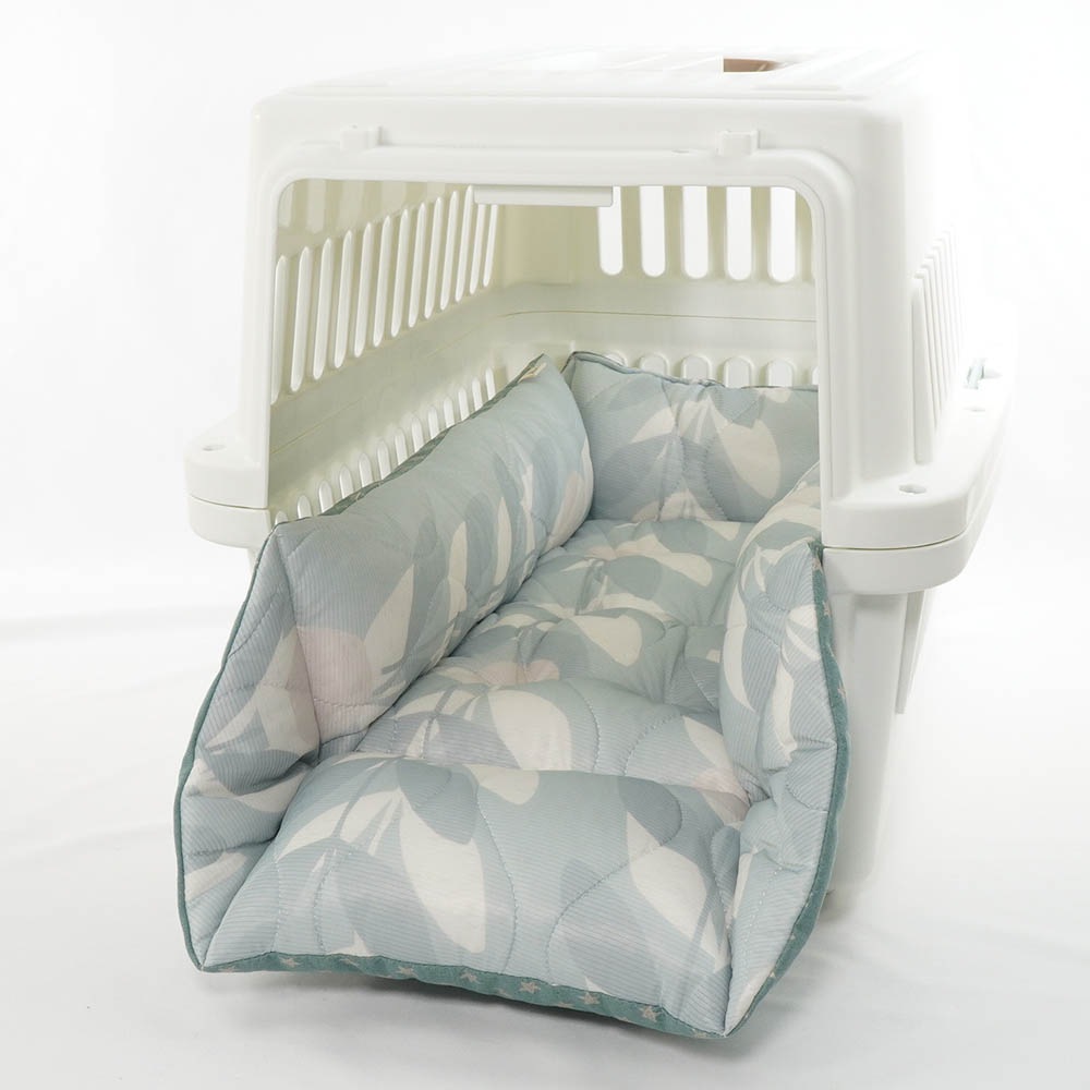【500円OFF】DOME3ラージ用クッションセット 夏用ぷくぷく あごのせクッション＋夏用キャリークッションベッド Mサイズ 接触冷感 マーベラスクール リーフグリーン