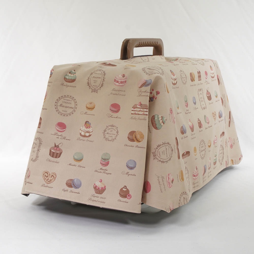 Helen's クレートカバー マカロンベージュドットラベンダー Sサイズ トグルボタン無し