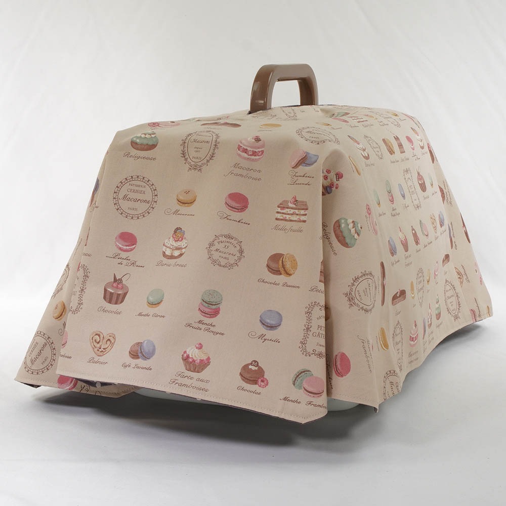 Helen's クレートカバー マカロンベージュドットラベンダー Sサイズ トグルボタン無し