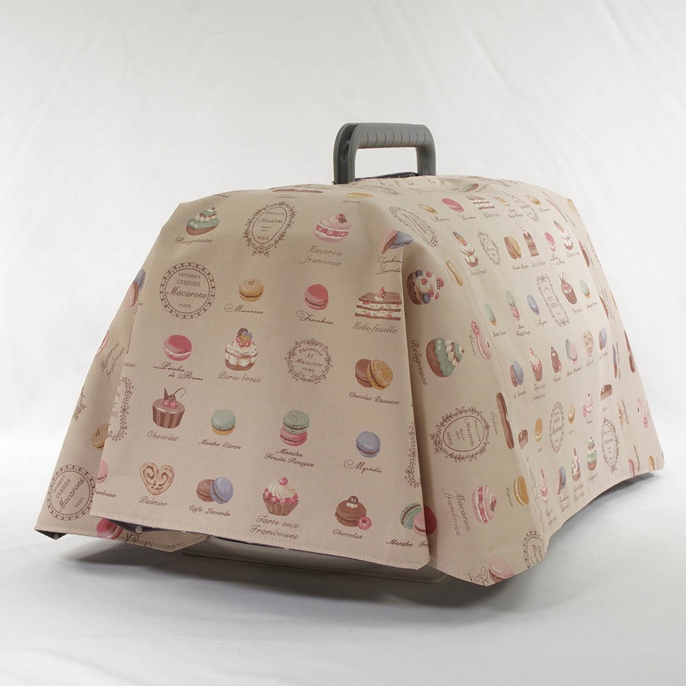 Helen's クレートカバー マカロンベージュドットラベンダー Sサイズ トグルボタン無し