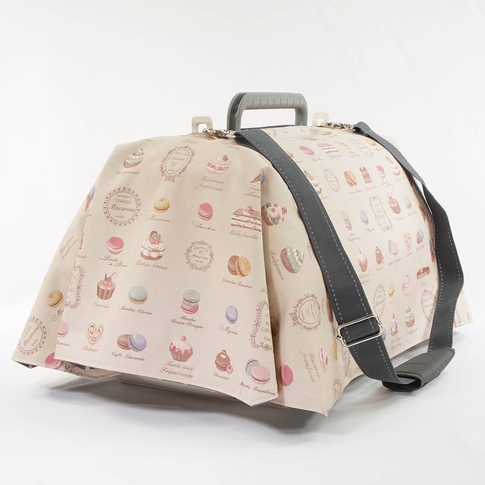 Helen's クレートカバー マカロンベージュドットラベンダー Sサイズ トグルボタン無し