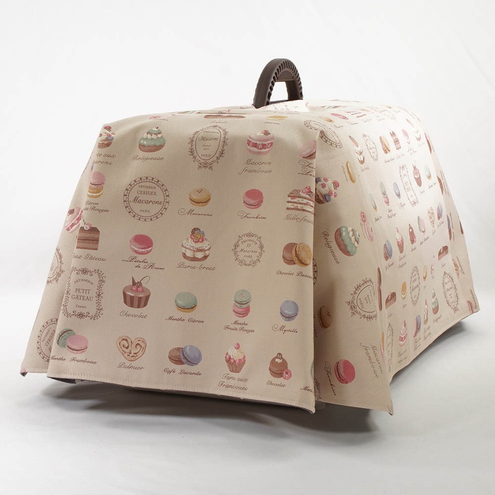 Helen's クレートカバー マカロンベージュドットラベンダー Sサイズ トグルボタン無し