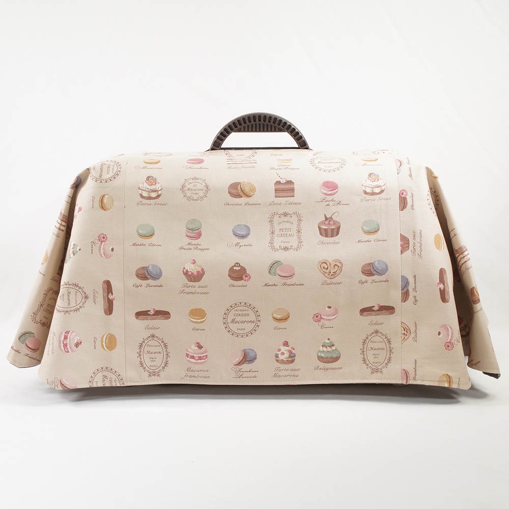 Helen's クレートカバー マカロンベージュドットラベンダー Sサイズ トグルボタン無し