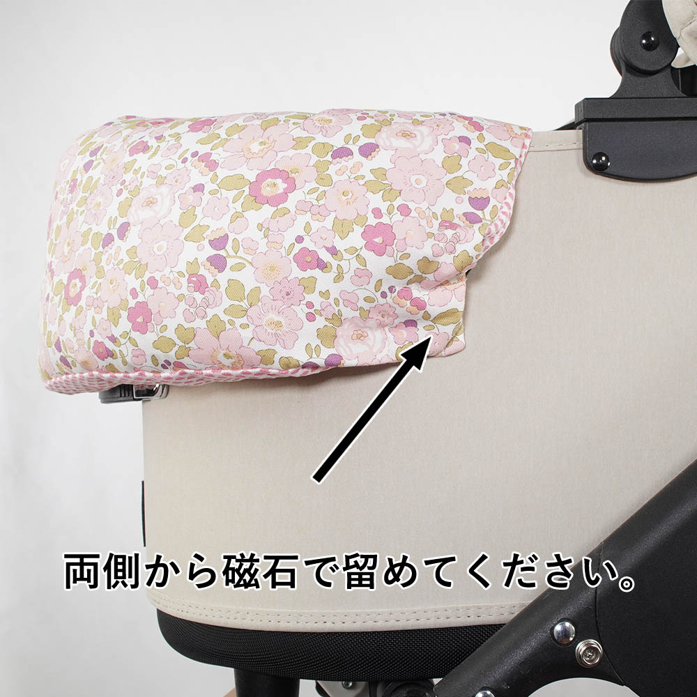 夏用 ペットカート ぷくぷく あごのせクッション iCOLD 接触冷感 リバティプリント Betsy ピンク