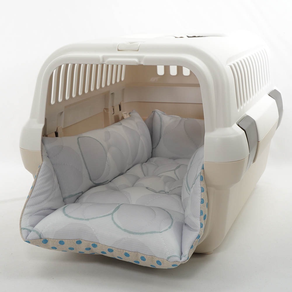 【500円OFF】DOME3レギュラー用クッションセット 夏用ぷくぷく あごのせクッション＋夏用キャリークッションベッド Sサイズ 接触冷感 マーベラスクール Abuku グレー