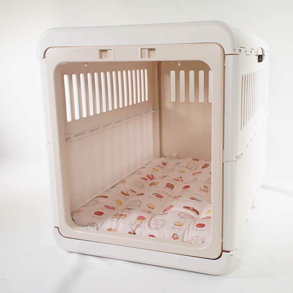 夏用縁無しクッションベッド iCOLD 接触冷感 マカロンピンク Ｌサイズ