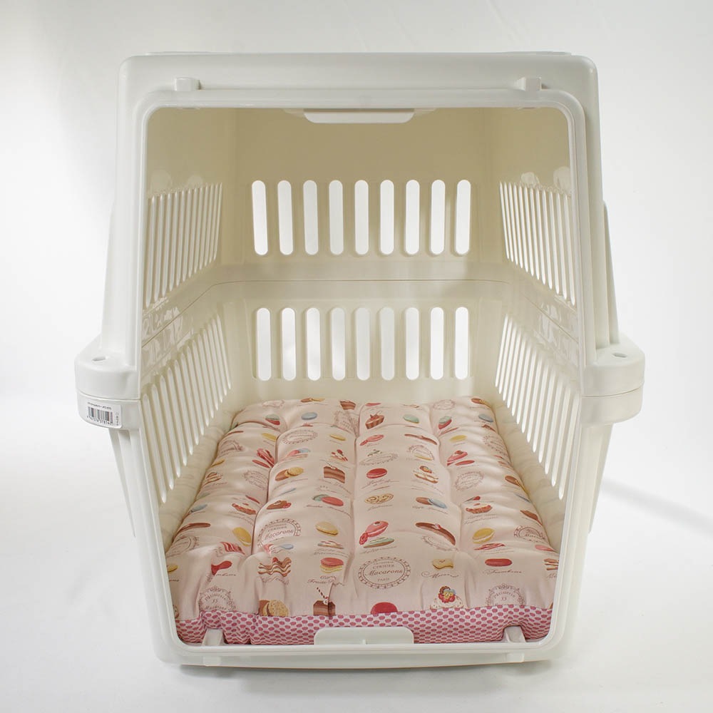 夏用縁無しクッションベッド iCOLD 接触冷感 マカロンピンク Ｌサイズ