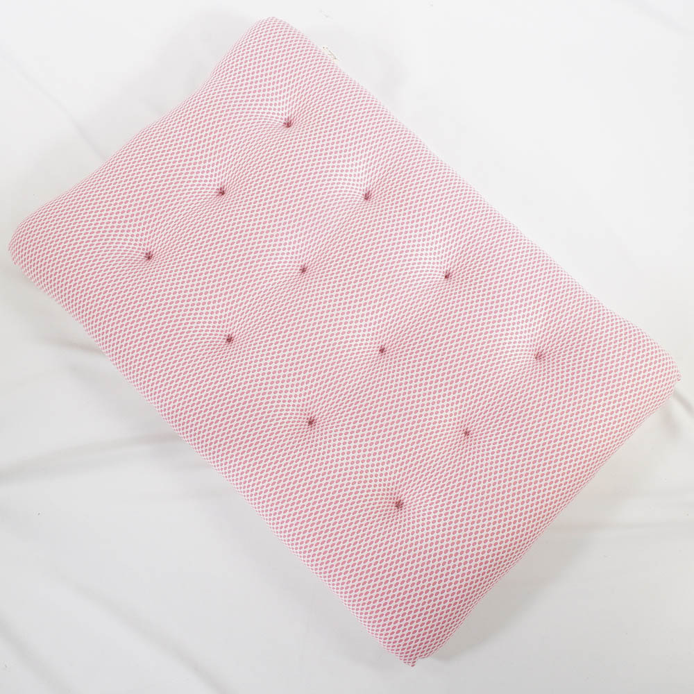 夏用縁無しクッションベッド iCOLD 接触冷感 マカロンピンク Ｌサイズ