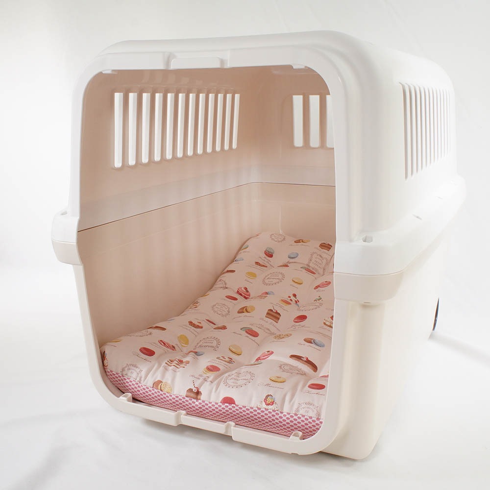 夏用縁無しクッションベッド iCOLD 接触冷感 マカロンピンク Ｌサイズ