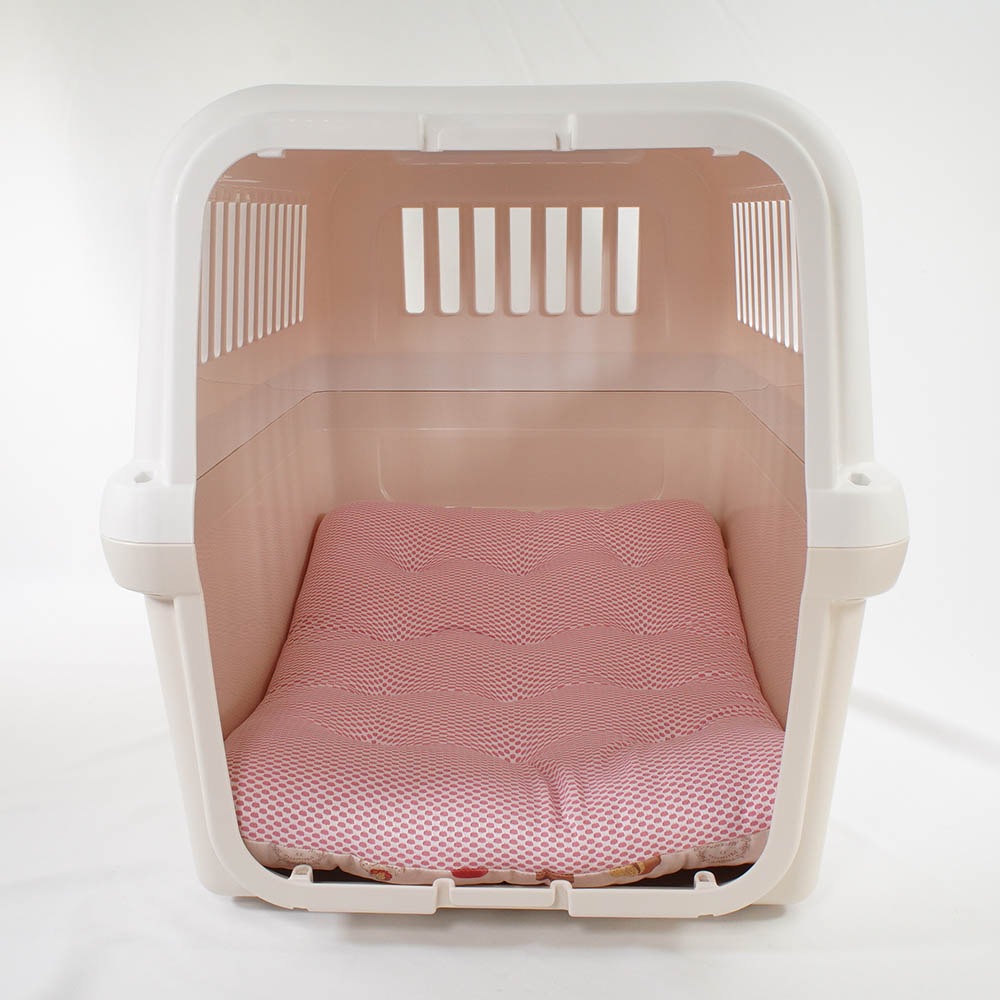 夏用縁無しクッションベッド iCOLD 接触冷感 マカロンピンク Ｌサイズ