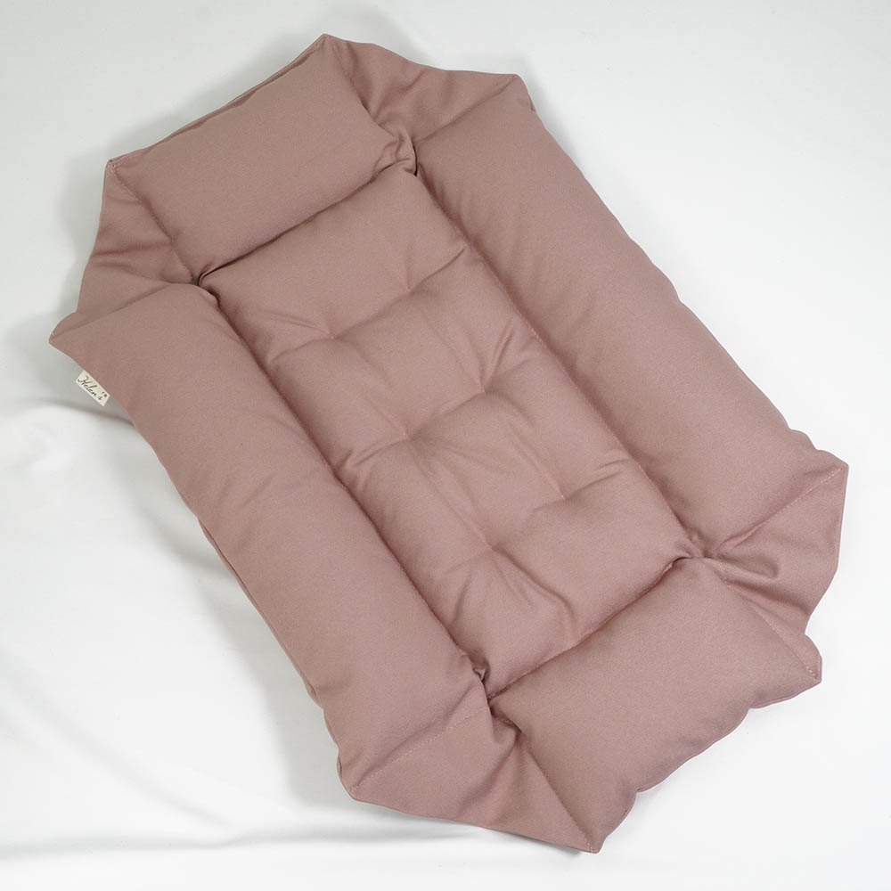 丈夫な9.5号帆布生地 キャリークッションベッド/クレートクッション くすんだピンク Sサイズ