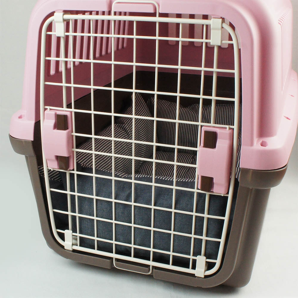 ペットが喜ぶ キャリークッションベッド/クレートクッション 10オンスヒッコリーデニムネイビー Ｌサイズ