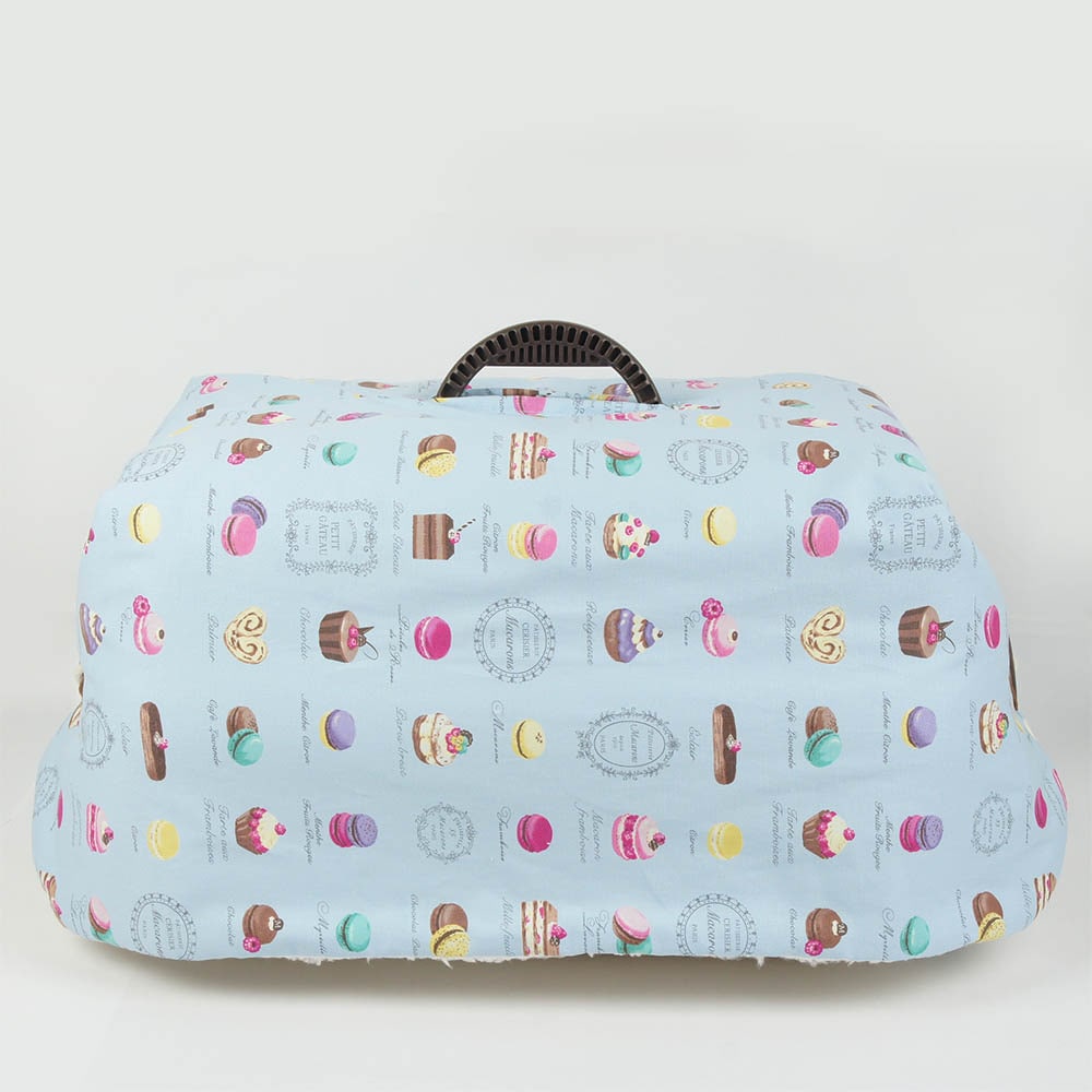 あったか３WAY キャリーカバーブランケット マカロンブルー ＜マルチ幅＞ Sサイズ（トグルボタン付き）