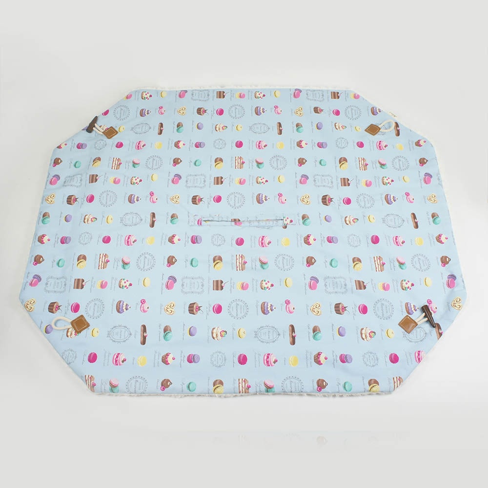 あったか３WAY キャリーカバーブランケット マカロンブルー ＜マルチ幅＞ Sサイズ（トグルボタン付き）