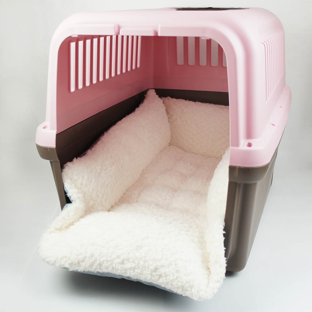 ペットが喜ぶ キャリークッションベッド/クレートクッション 10オンスデニムサックスファー Ｌサイズ